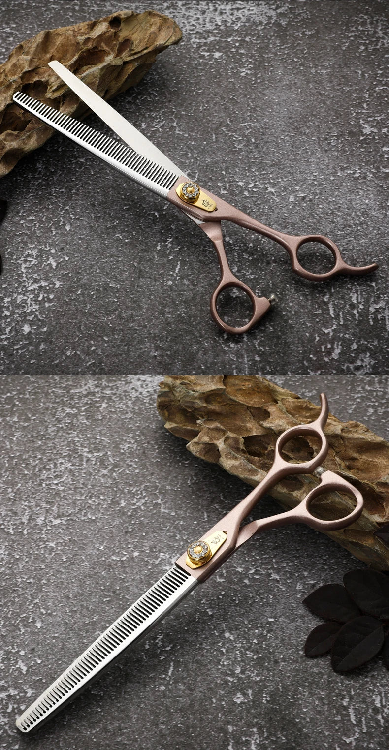 Fenice High-grade 7.5inch JP440C Steel Specials pet grooming thinner scissors Thinning rate 35% Shipping From USA