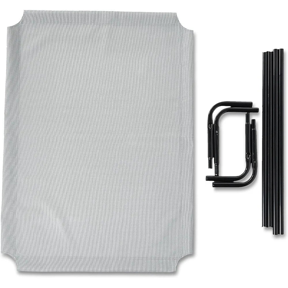 amazon basics cooling breathable elevated dog bed with metal frame for large dogs, 51 x 31 x 8 inch, grey