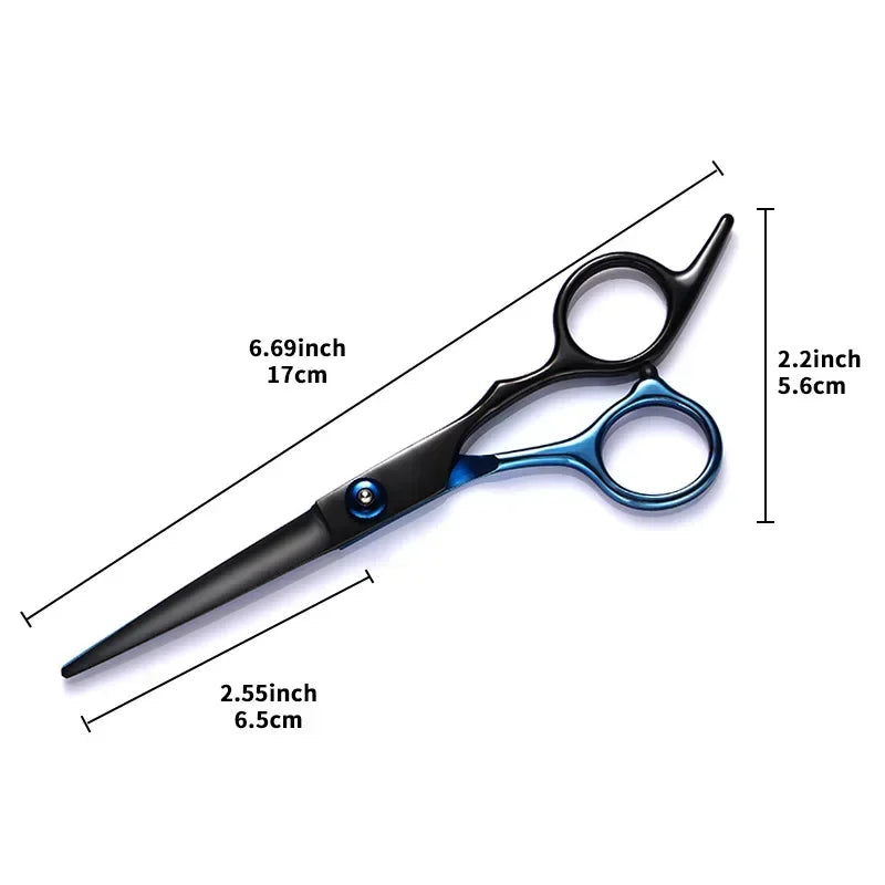 Professional Hair Cutting Scissors, Home Hair Cutting Barber/Salon Thinning Shears, Stainless Steel Hairdressing Black 2027