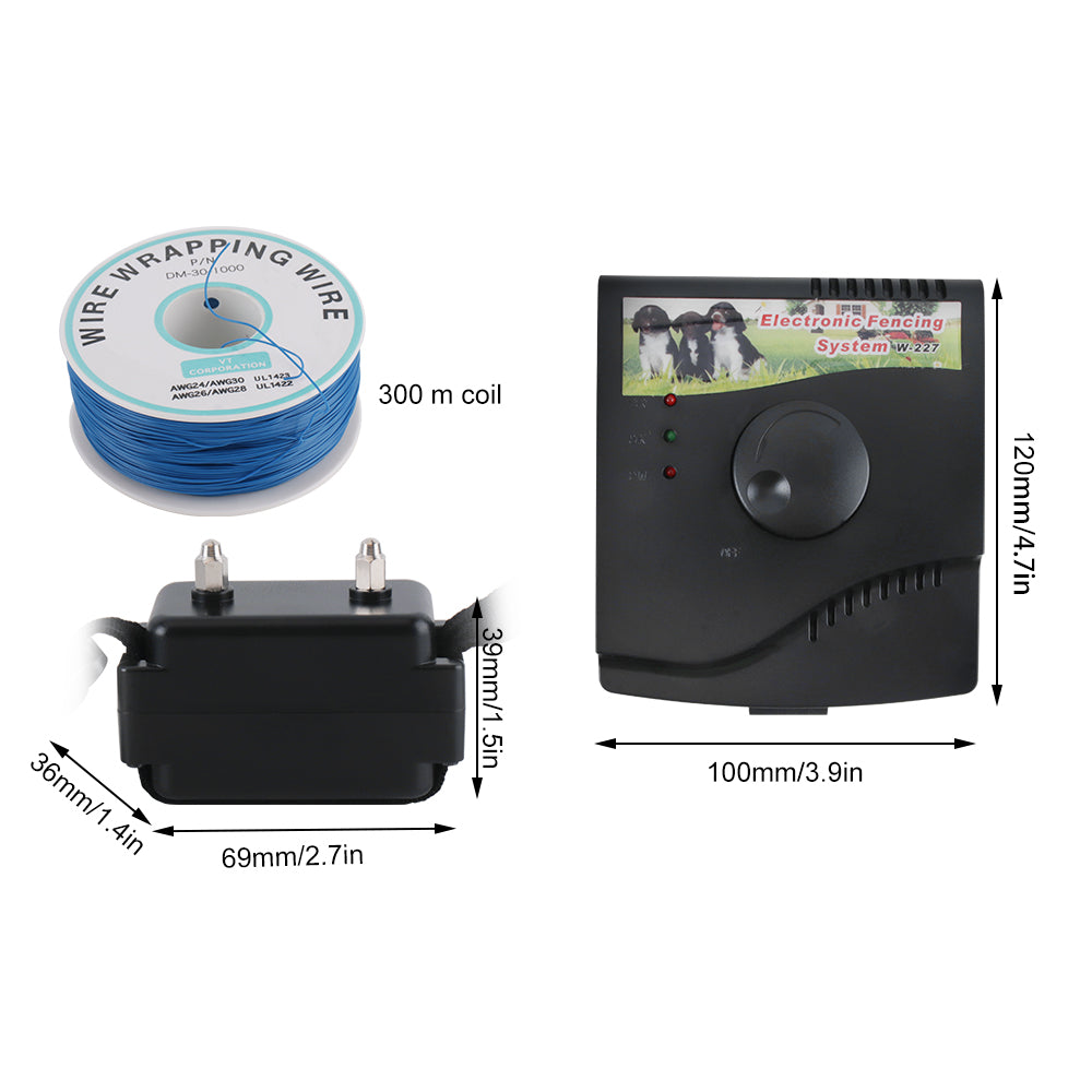 Electric Dog Fence System Pet Containment Shock Collar Yard Garden Waterproof
