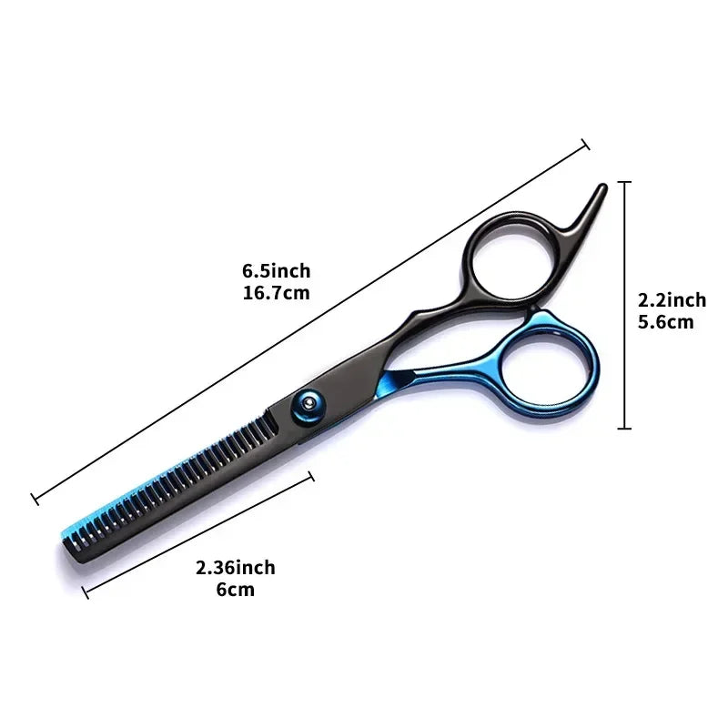 Professional Hair Cutting Scissors, Home Hair Cutting Barber/Salon Thinning Shears, Stainless Steel Hairdressing Black 2027