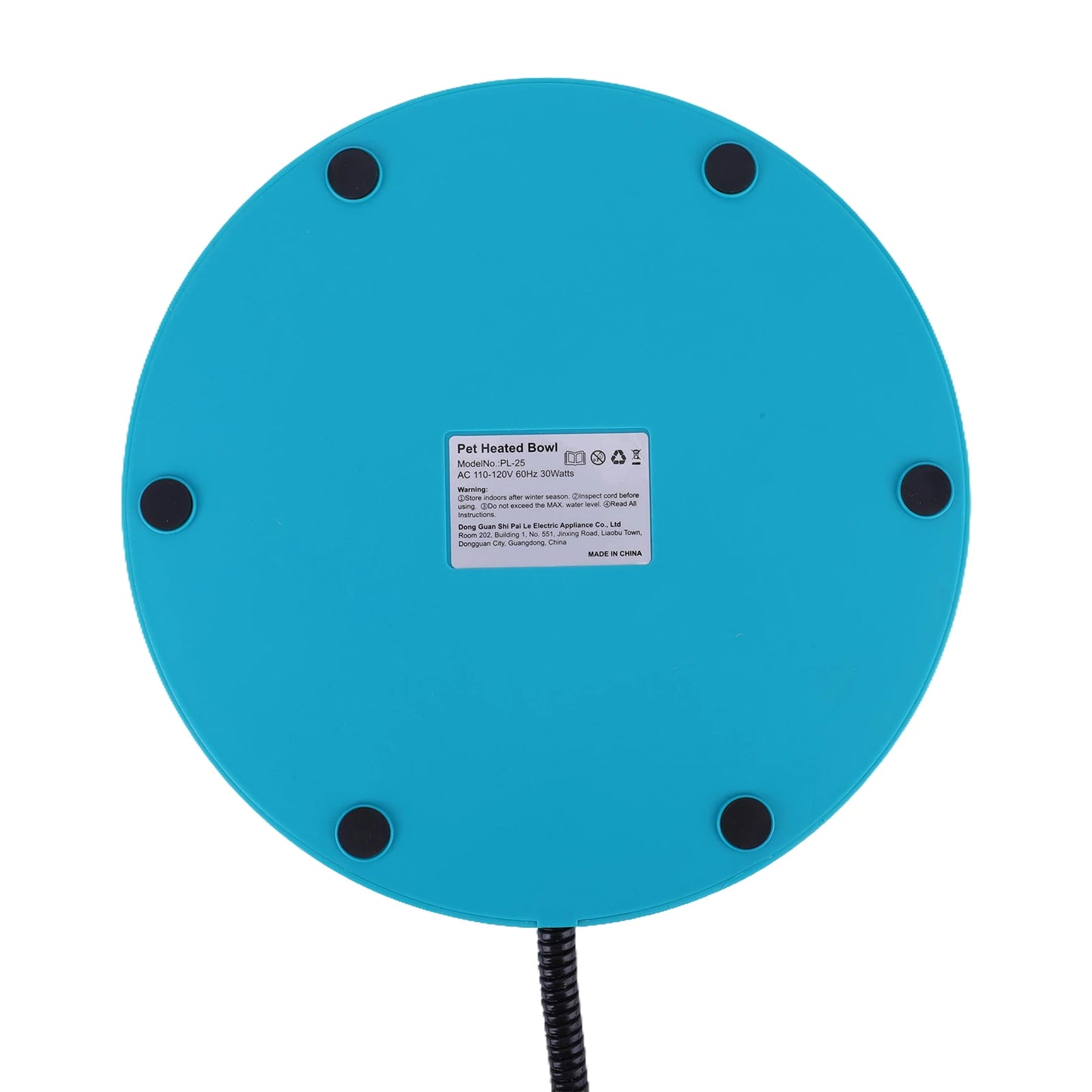 Heated Water Bowl 3.2 L/108 Oz Outdoor Thermal Pet Bowl Anti-Freeze Heated Pet Water Dish in Winter for Dog Cat Chicken Duck