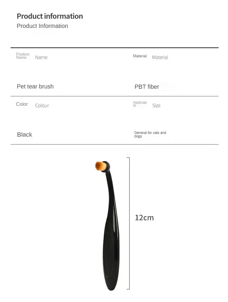 1-20PCS Dog Cat Tear Stain Remover Brush Soft Bristle Eye Cleaning Tool with Powder Applicator for Pet Grooming Hygiene Care