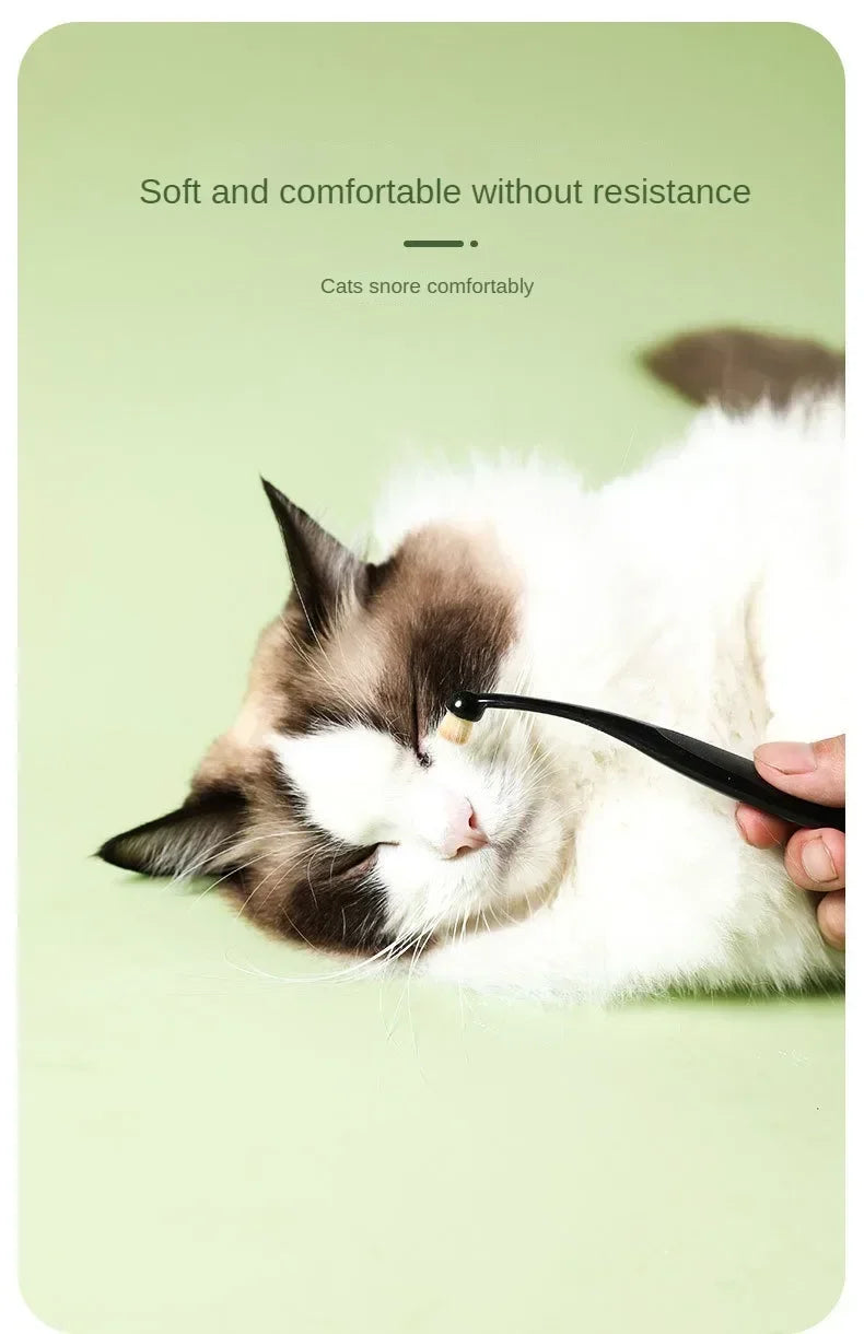 1-20PCS Dog Cat Tear Stain Remover Brush Soft Bristle Eye Cleaning Tool with Powder Applicator for Pet Grooming Hygiene Care