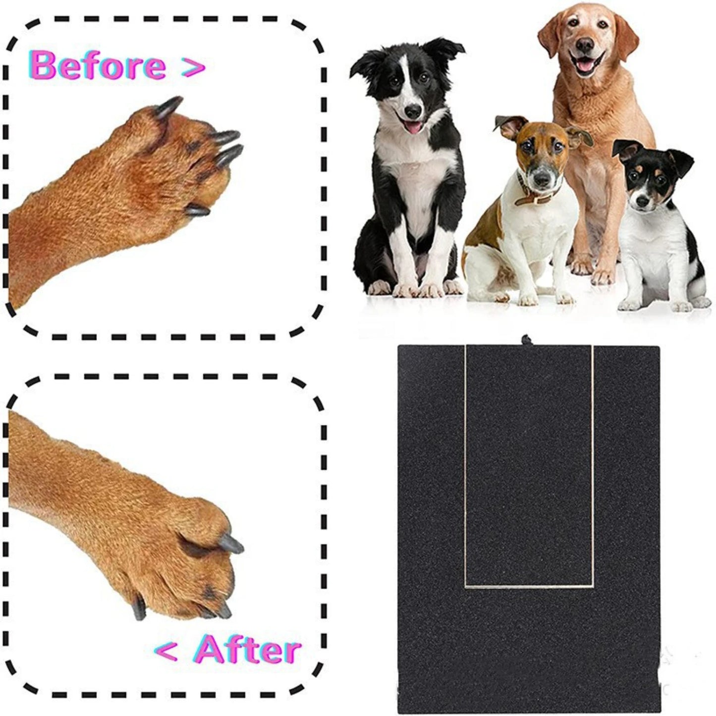 Nail Scratch Board Wood Scratch Pad for Nail Dogs with Treat Box Stress Free Dog Scratch Pad for Nails Nail File Board for Puppy