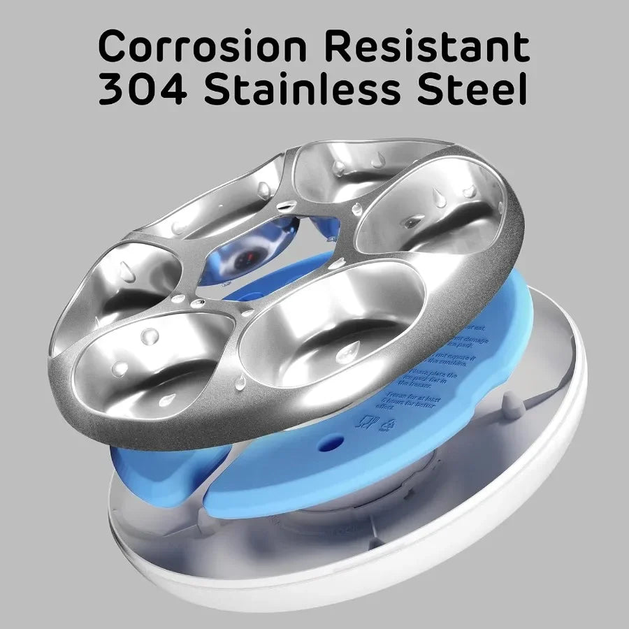 Stainless Steel Tray Version Donut Frost WiFi 6 Meal Automatic Wet Food Feeder with Ice Packs for Senior and Weak Pets App Cont