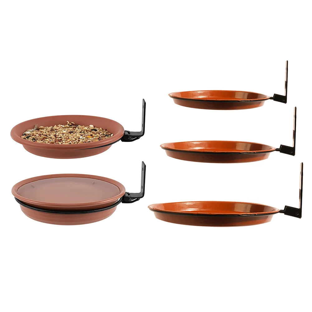 Tree Mounted Bird Feeder Water Container Attracts Wild Birds Bird Bath Spa Tray for Balcony Railing Garden Pet Supplies