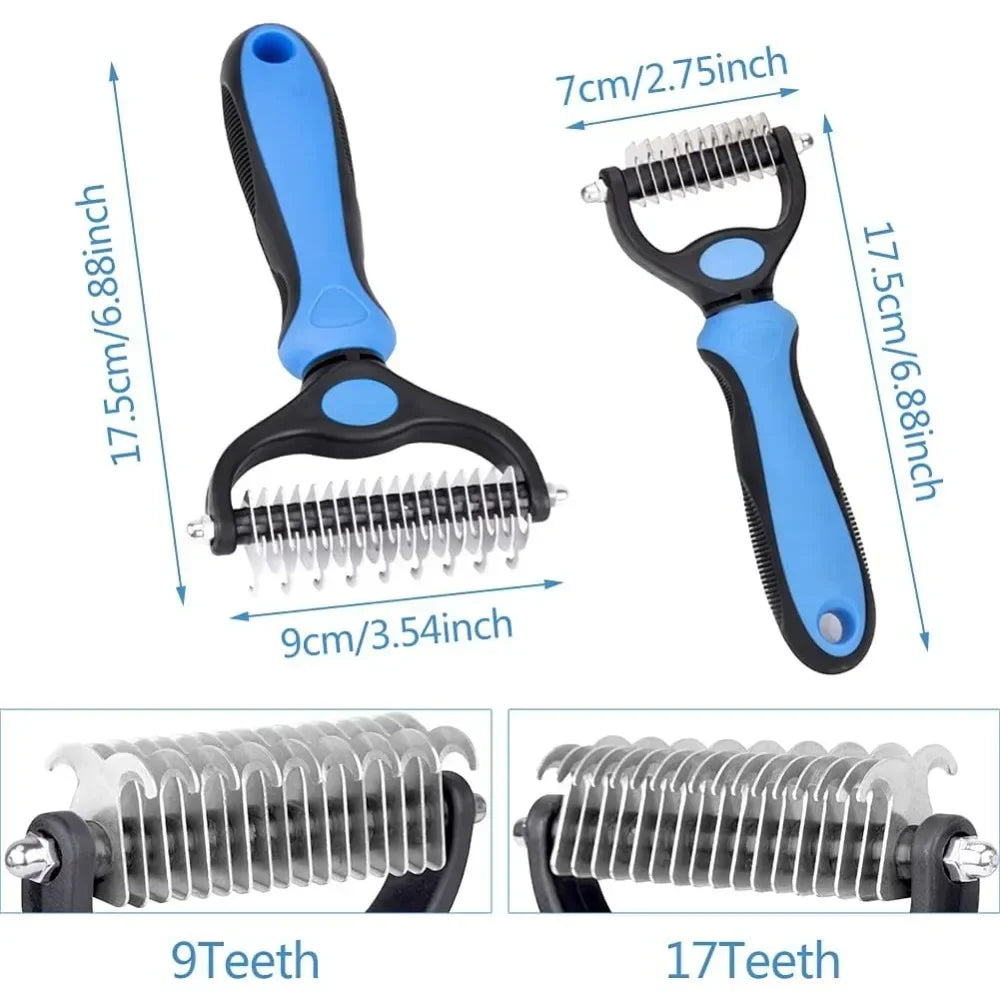 Pet Detangling Comb  Double Sided Cat Dog Grooming Tool Specialized Detangling Brush Hair Removal Comb Effectively Removes Hair