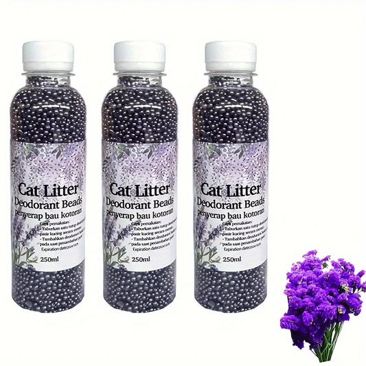 3pcs Cat Litter Box Deodorizer And Odor Remover - Fresh Scent Pet Cleaning Crystals For Cats, Eliminates Odors & Keeps Living Ro