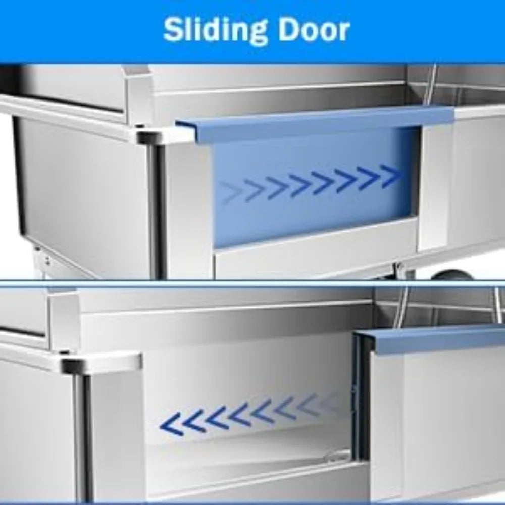 34'' Dog Washing Station for Small Dogs Grooming Tub Bathing Station Professional Pet Wash Station Bathtub for Home with Sliding