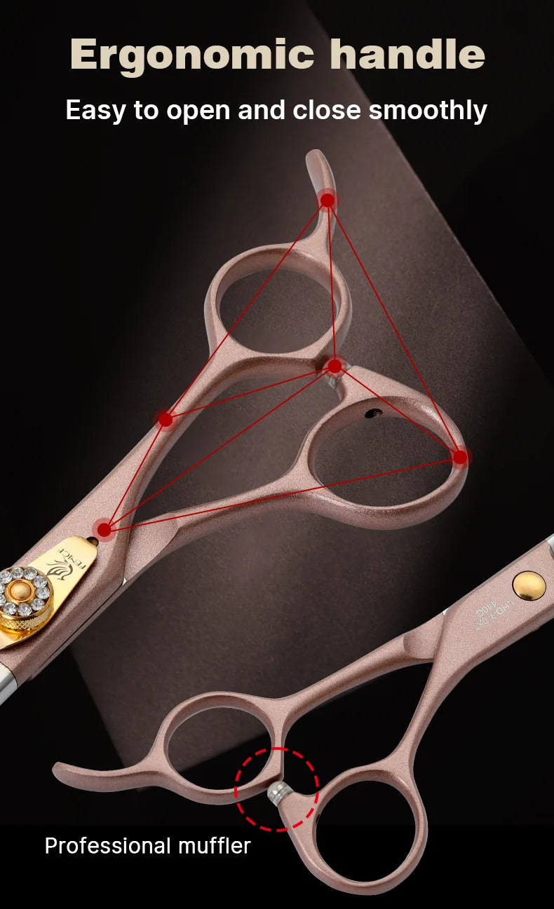 Fenice High-grade 7.5inch JP440C Steel Specials pet grooming thinner scissors Thinning rate 35% Shipping From USA