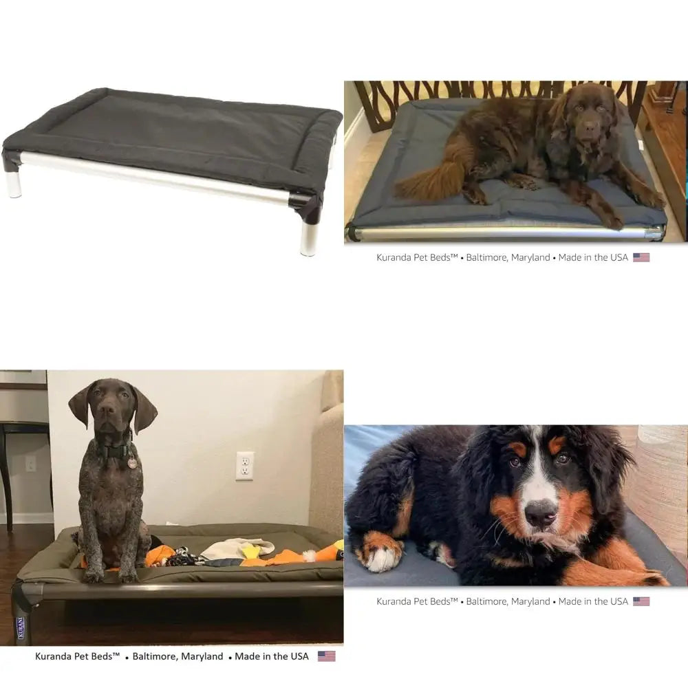 durable cordura pet bed - 25x18 inches - smoke grey