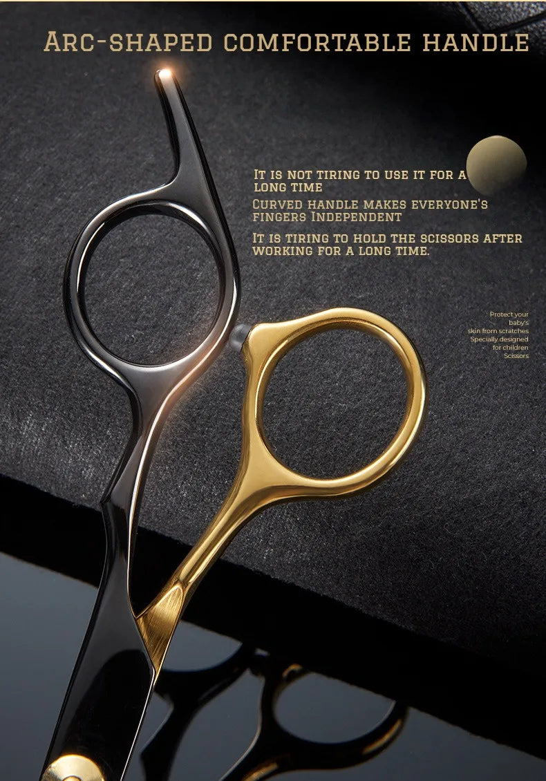 Professional Hair Cutting Scissors, Home Hair Cutting Barber/Salon Thinning Shears, Stainless Steel Hairdressing Black 2027