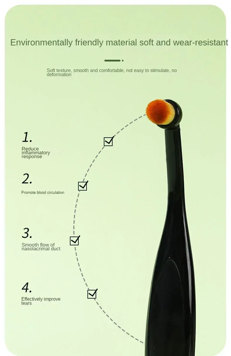 1-20PCS Dog Cat Tear Stain Remover Brush Soft Bristle Eye Cleaning Tool with Powder Applicator for Pet Grooming Hygiene Care