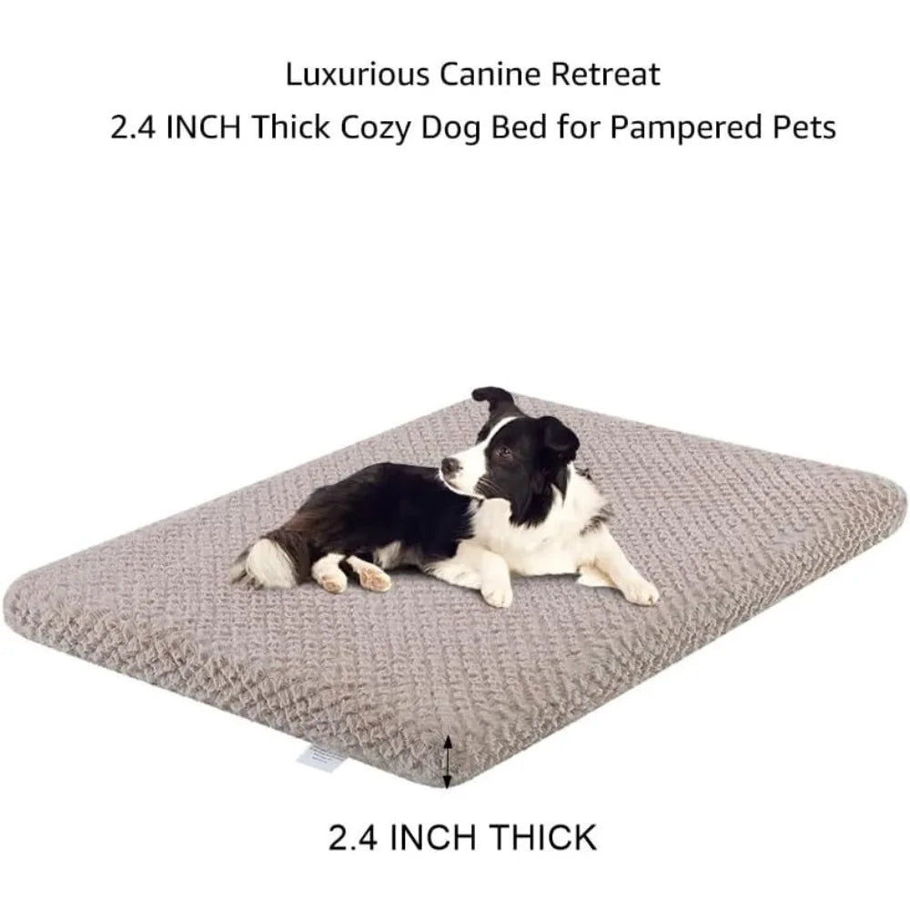 Furniture Style Dog Crate with Cushion and Tray, Mesh Dog Kennels with Double Doors, End Table Dog House, Medium Crate Indoor U