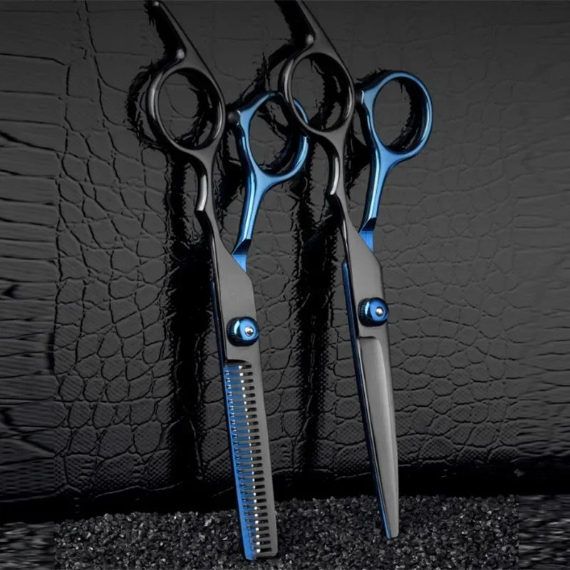 Professional Hair Cutting Scissors, Home Hair Cutting Barber/Salon Thinning Shears, Stainless Steel Hairdressing Black 2027