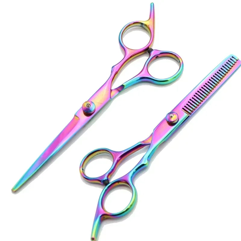 Professional Hair Cutting Scissors, Home Hair Cutting Barber/Salon Thinning Shears, Stainless Steel Hairdressing Black 2027
