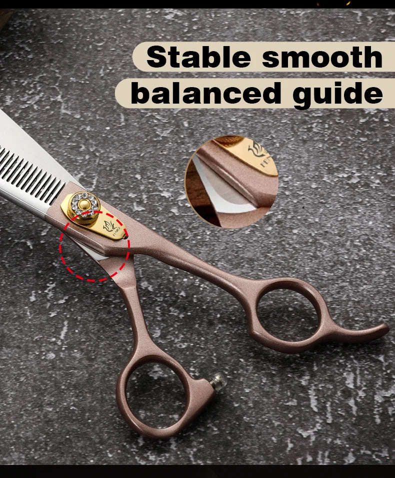 Fenice High-grade 7.5inch JP440C Steel Specials pet grooming thinner scissors Thinning rate 35% Shipping From USA
