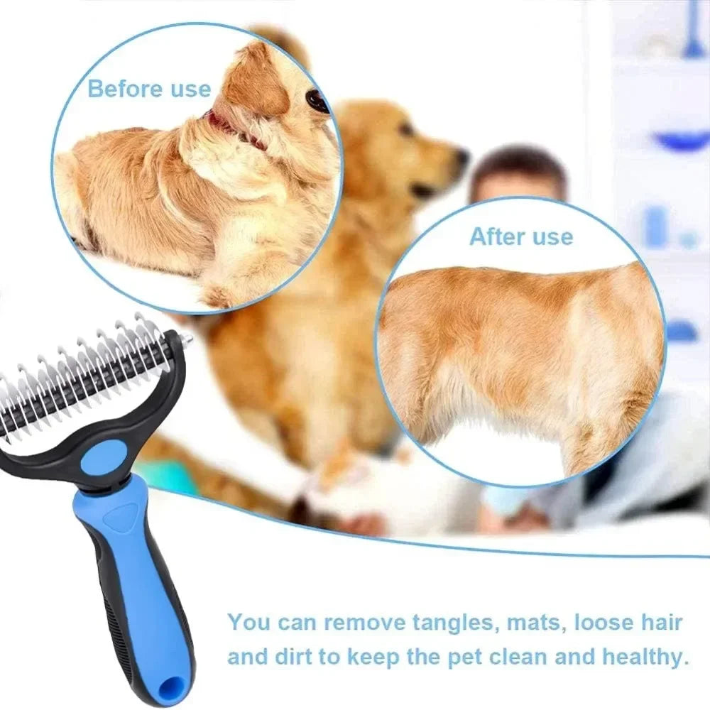 Pet Detangling Comb  Double Sided Cat Dog Grooming Tool Specialized Detangling Brush Hair Removal Comb Effectively Removes Hair