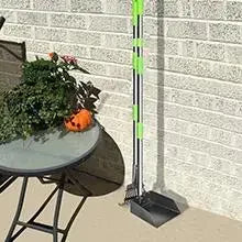 Dog Pooper Scooper Long Handle Stainless Metal Tray and Rake for Medium Small Dogs Heavy Duty Pet Supplies