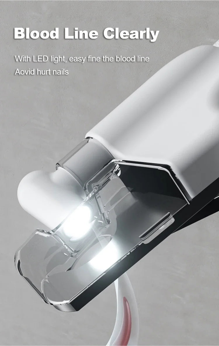 Pet Nail Clipper with LED Light Dog Cat Special Blood Line Scissors Multifunction Nail Trimmer Pet Cleaning Grooming Supplies