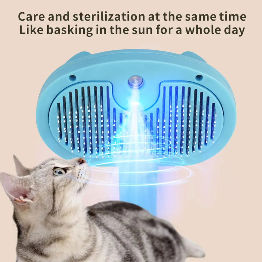Cat Steam Brush Hair Remover Brush Multi-Function Cat Grooming Brush Cat Shedding Comb Floating Hair Brush for Dogs Cats