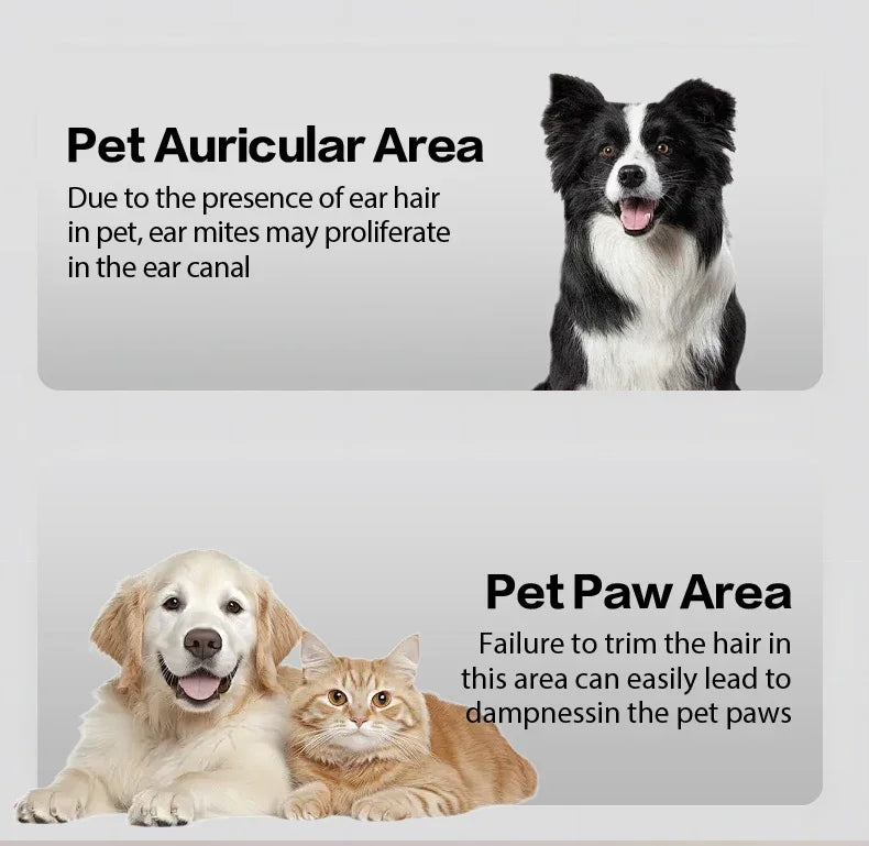 2025 New Pet Paw Trimmer 1Pack,Rechargeable Quiet Hair Trimmer For Pets,Professional Pet Grooming Kit