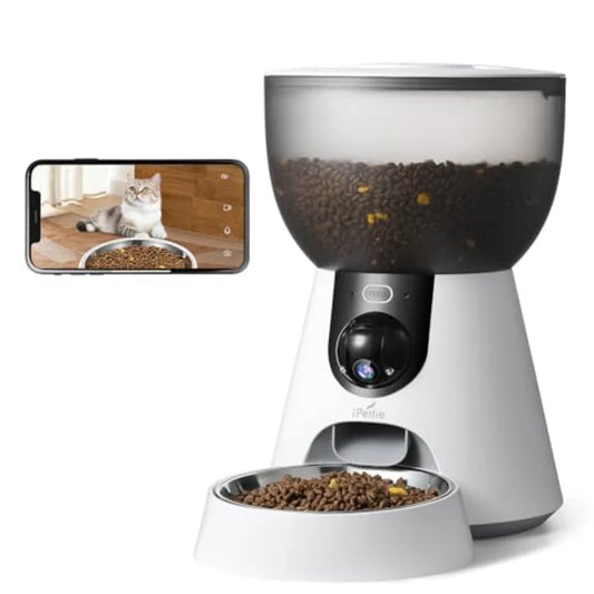 F4C Smart Automatic Pet Feeder with 160 WideAngle Camera 5G WiFi Connectivity 2K HD Video Motion and Sound Detection 2Way Voice