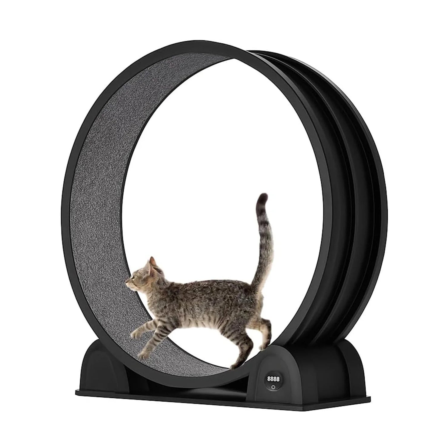 Cat Exercise Wheel 45" Large Treadmill For Indoor Cats Quiet Running Wheel With Smart Pedometer For Running Walking Training