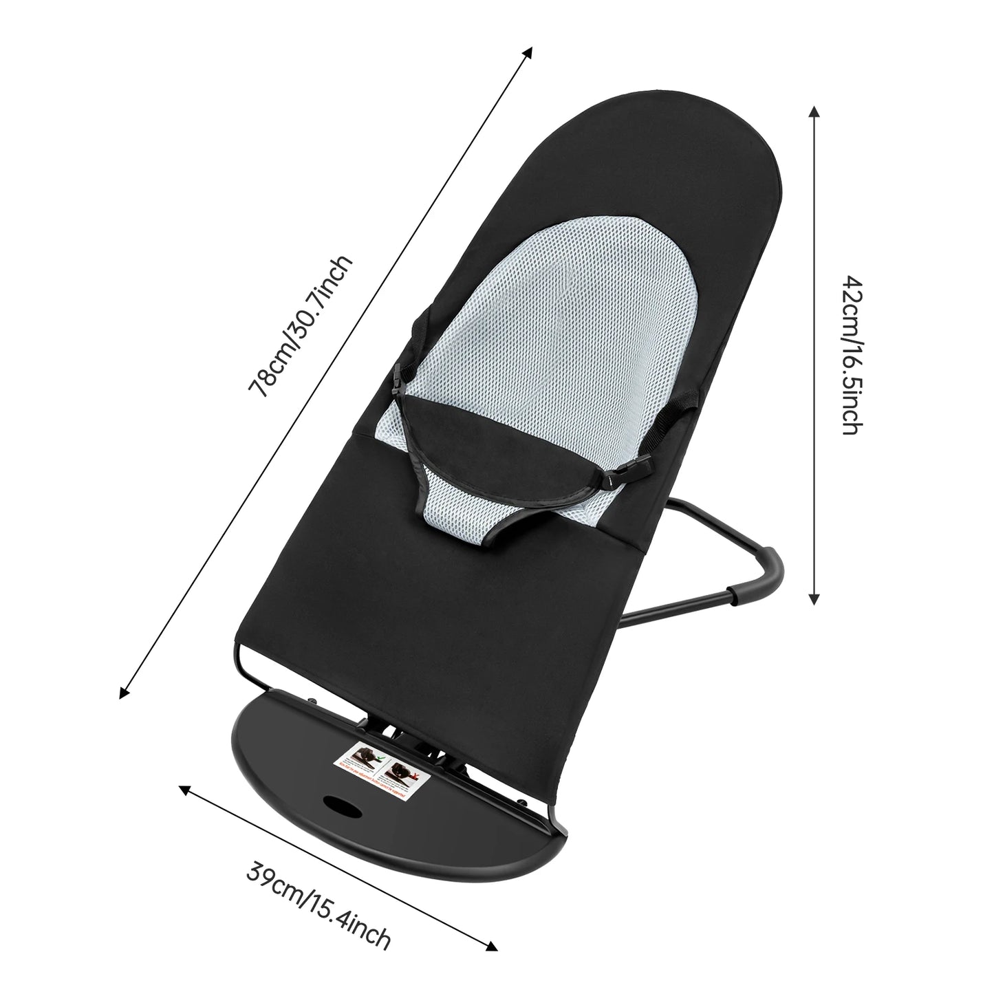 Pet Rocker Bed Foldable Pet Rocking Chair Adjustable Height Puppy Breathable Bed Stainless Steel Bracket Teddy Bulldog Sofa