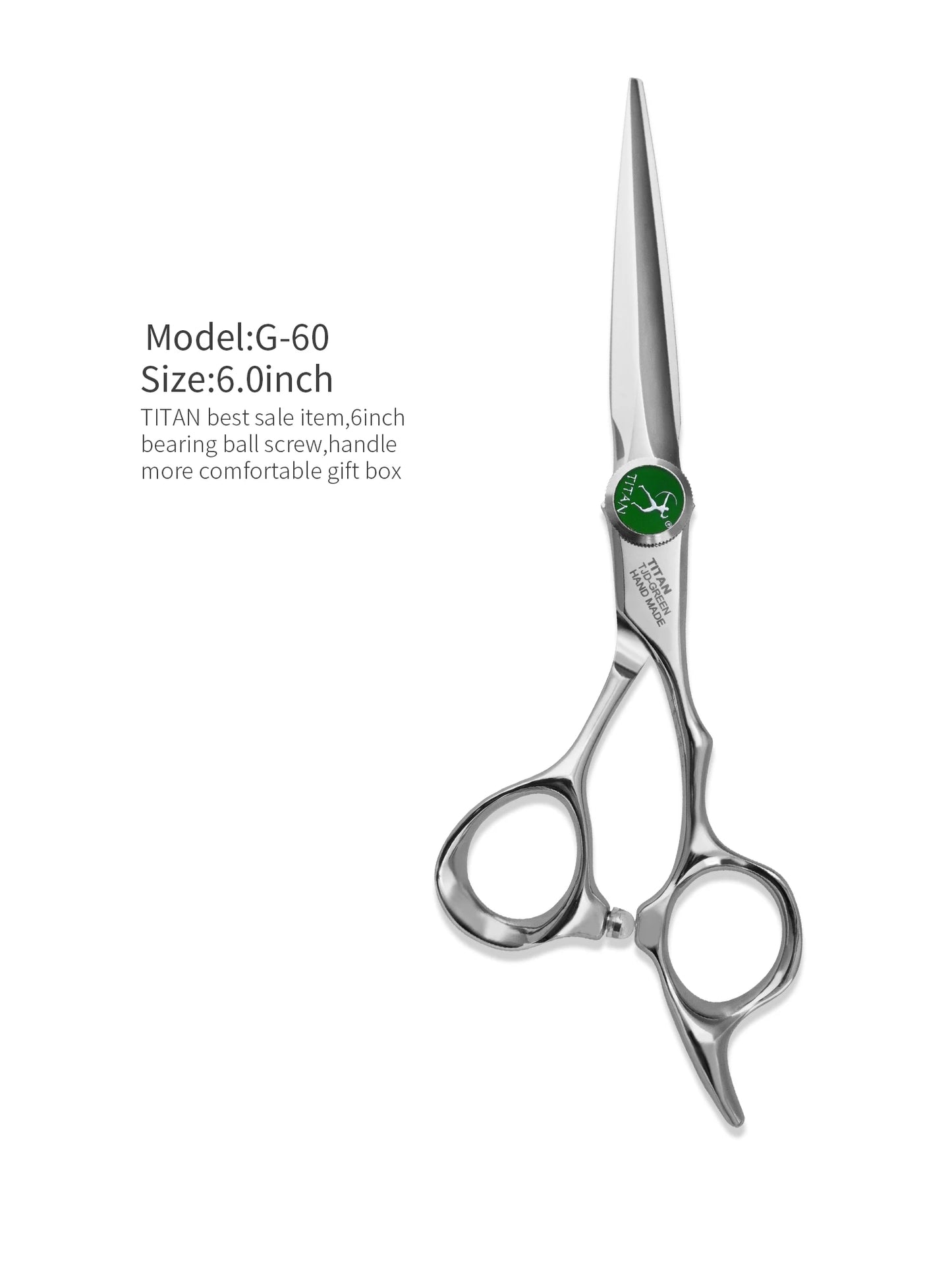 Titan Hairdressing Scissors 6 Inch Hair Scissors Professional Barber Scissors Cutting Thinning Styling Tool Hairdressing Shear