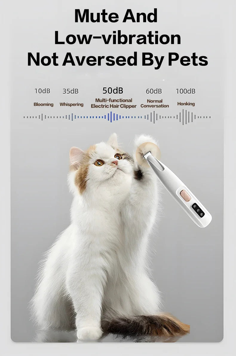 2025 New Pet Paw Trimmer 1Pack,Rechargeable Quiet Hair Trimmer For Pets,Professional Pet Grooming Kit