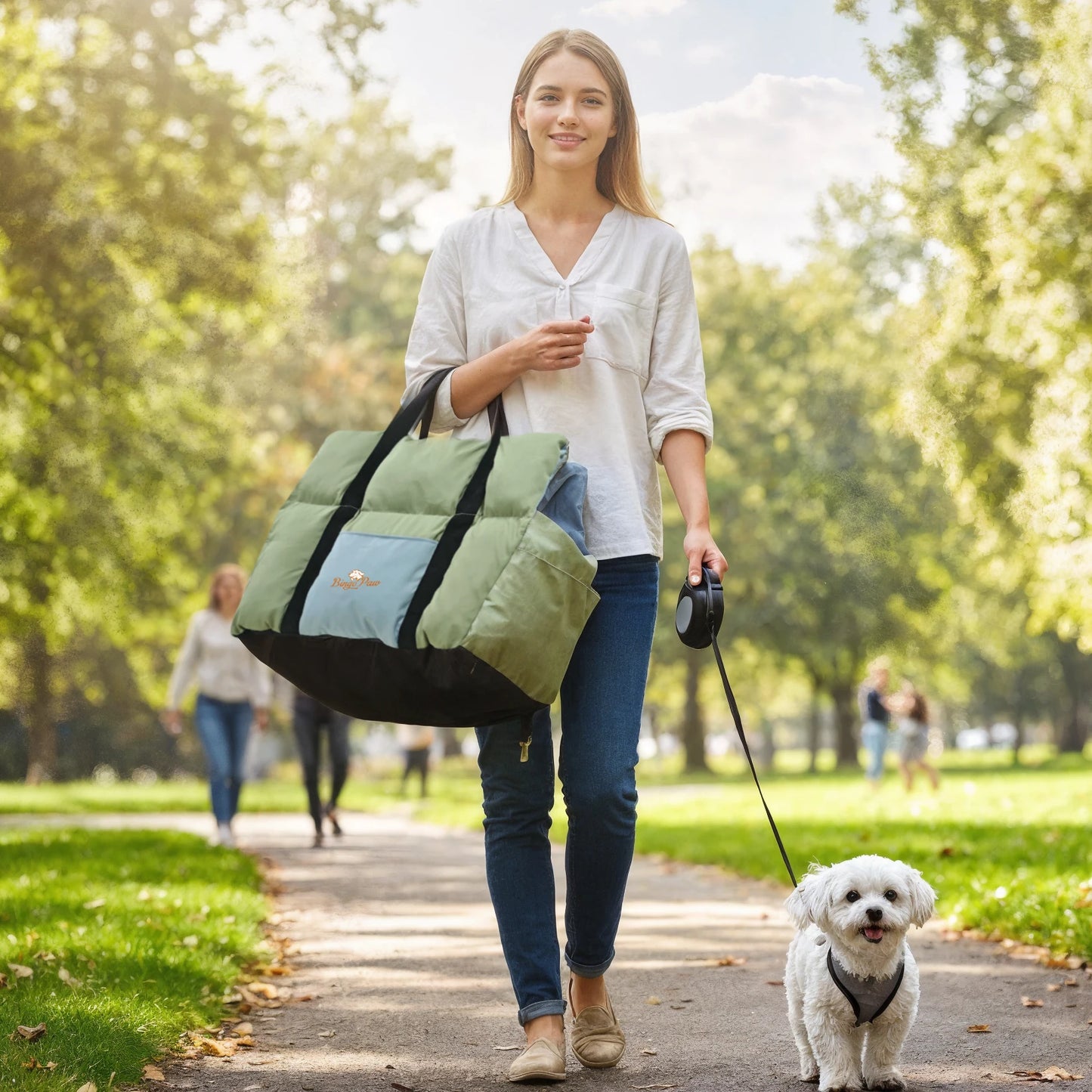 Dog Car Seat Safe & Cozy Travel Bed and Carrier for Small Dogs, Puppies, Pets up to 10 KG, Clip-On Leash & Storage Pockets