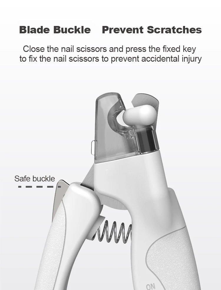 Pet Nail Clipper with LED Light Dog Cat Special Blood Line Scissors Multifunction Nail Trimmer Pet Cleaning Grooming Supplies