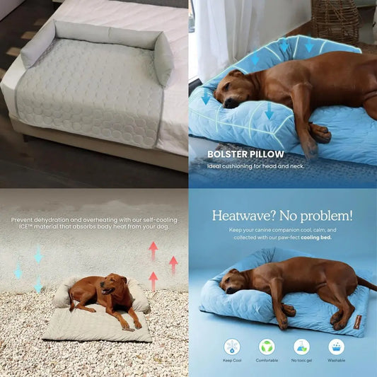 chill-max cooling mattress for dogs: breathable, washable, and long-lasting comfort for your pet