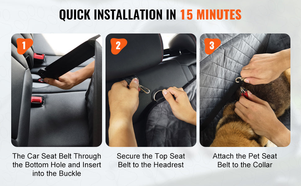 SucceBuy Dog Car Seat Dog Booster Seat for Car with A Storage Pocket Sponge Filling Car Bed for Medium Large Dog up to 55 lbs